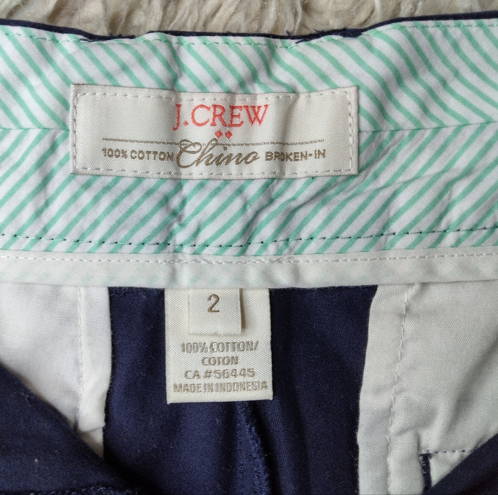 J. Crew Broken-In Chino Shorts in Navy Size 2 - Picture 6 of 9